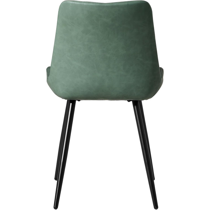 Набір обідніх стільців CLIPOP (4 шт), штучна шкіра, зелений, для кухні та вітальні