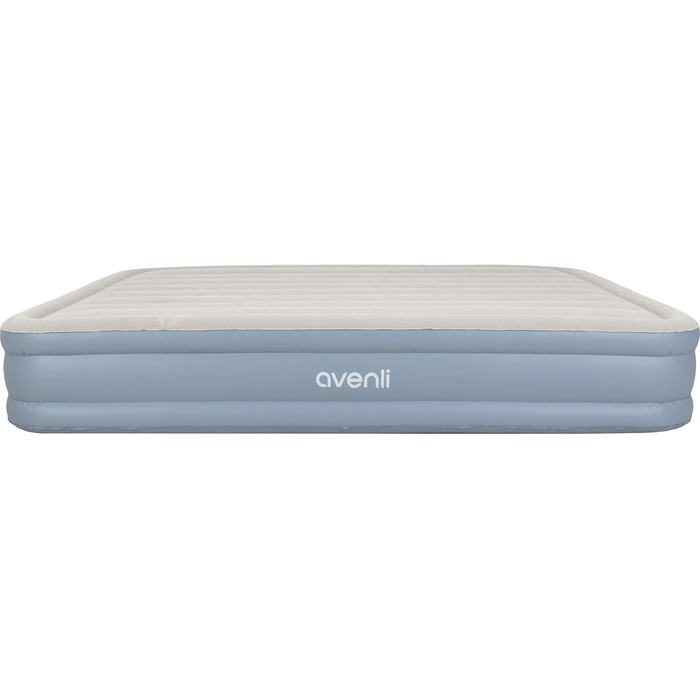 Надувний матрац Avenli для 2 осіб 203x152x33 см з вбудованим насосом - самонадувний, флоксовий, для кемпінгу та дому