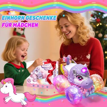 RC Monstertruck 1:20 2.4GHz, рожевий - Динозавр на радіокеруванні 20 км/год, з підйомом, обертанням 360°, LED підсвіткою та музикою для хлопчиків та дівчаток від 3 років