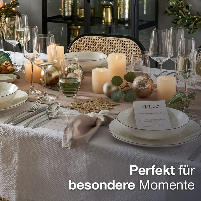 Сервіз для кави на 6 осіб, 18 предметів, білий з чорним обідком. Включає: 6 тарілок для десерту, 6 чашок, 6 підставок.