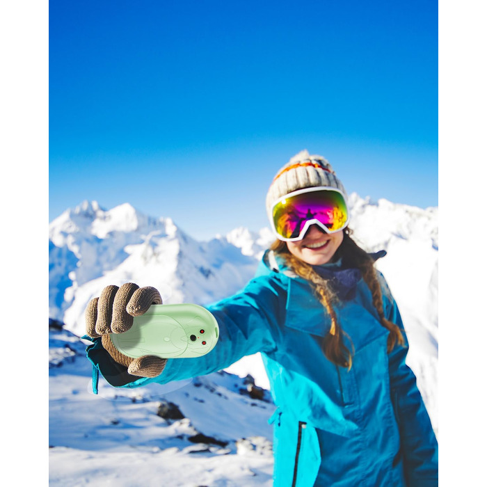 Електричний грієчка для рук Miaton 6000mAh - перезаряджуваний кишеньковий обігрівач для кемпінгу, подарунок для чоловіків, жінок, дітей