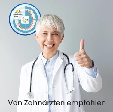 Електрична звукова зубна щітка з 5 режимами та акумулятором на 120 днів – ультразвукова щітка зі Smart-насадкою, чорний колір