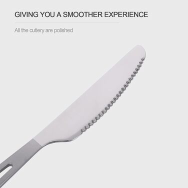 Набір туристичного посуду iBasingo Titan 3 шт. (вилка, ложка, ніж) - нержавіюча сталь, легкий, для кемпінгу, пікніка, риболовлі, туризму