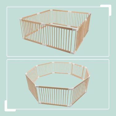 Дитячий манеж Relaxdays з соснового дерева