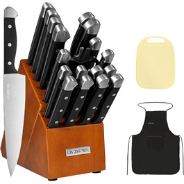 Набір ножів кухонних 15 предметів з точилкою, набір для нарізки, рубання, дріблення, Braun