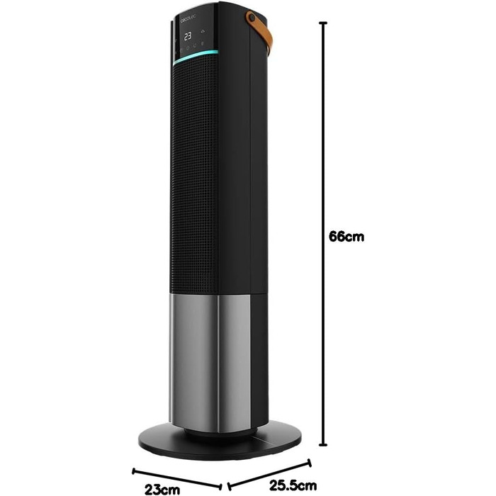 Керамічний обігрівач Cecotec ReadyWarm 10050 Top Ceramic Pro, 2200 Вт, з осциляцією, 3 режими, світло, керування сенсором та пульт, система безпеки