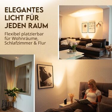 LED прожектор для підсвічування (2 шт) білий 6W, підлоговий світильник для непрямого освітлення в вітальню, настільна лампа GU10 230V, тепле світло 2700K (Чорний)