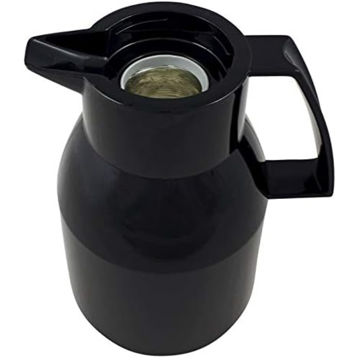 Термос Helios Top Push, 1 літр, чорний (пластикова ізоляція)