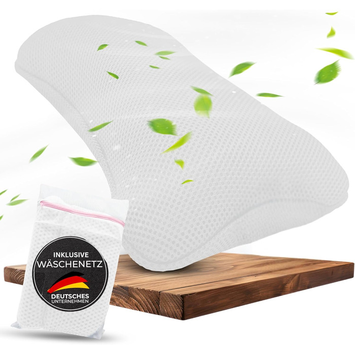 Подушка для ванни з сіткою для прання - Максимальний комфорт та розслаблення з новітньою технологією Air Mesh - Подушка для ванни з 4 міцними присосками - Підтримка шиї/голови (Білий)