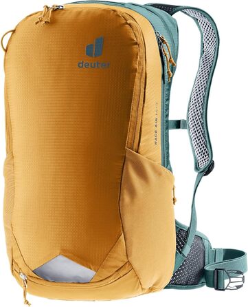 Велосипедний рюкзак Deuter Race Air 14+3 л, коричнево-синій, вентиляція спини