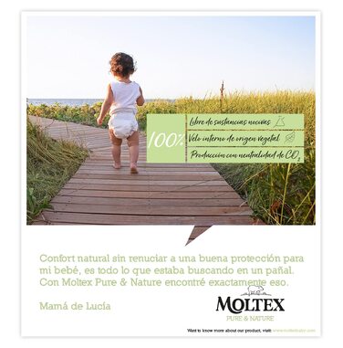 Екологічні підгузки Moltex Pure & Nature, розмір 1 (2-5 кг), 88 шт