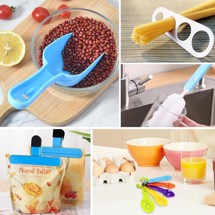 Набір герметичних контейнерів JOTOL 24 шт для зберігання продуктів: пластикові бокси з кришками, 4 розміри, без BPA, для кухні, макаронів, круп, борошна, цукру