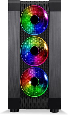 Ігровий корпус SPIRIT OF GAMER Rogue VI ATX/mATX/ITX з гартованим склом, 4 адресовані RGB LED вентилятори 120 мм, сумісний з Aura/MSI Mystic/ASROCK 3Pin