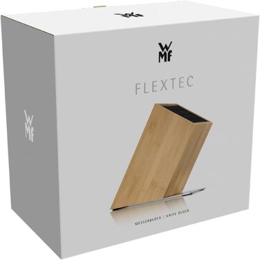 Підставка для ножів WMF FlexTec, чорна, універсальний тримач до 15 кухонних ножів, нержавіюча сталь Cromargan 18/10 та якісний пластик