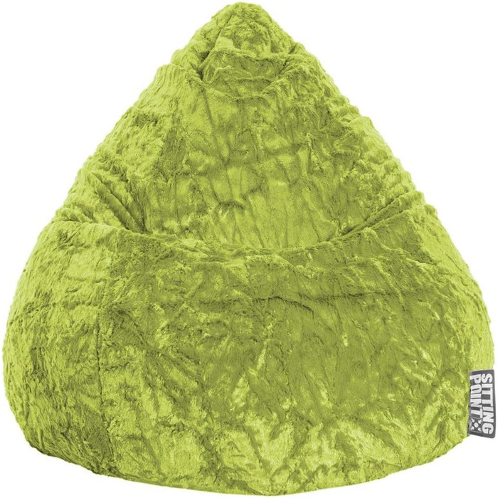 Дитячий пуф мішок Sitting Point Fluffy L, 120 л, зелений, до 7 років