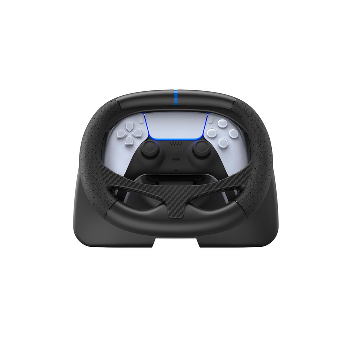 Рульове колесо Gioteck FR5 Racing Wheel для PS5, PC, Steam Deck: Док-станція для DualSense/DualEdge, Автоматичне центрування, Підтримка GT7