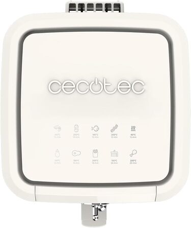 Фритюрниця без олії Cecotec Cecofry Antique 5000 з вікном, 5 л, 1500 Вт, Digital, PerfectCook, Retro-дизайн, білий колір