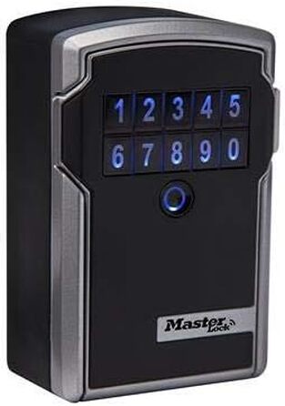 Розумний сейф для ключів Master Lock Smart Connected з Bluetooth та кодовим замком, настінний вуличний кейс з військовим шифруванням, 12.7 x 8.3 x 5.9 см