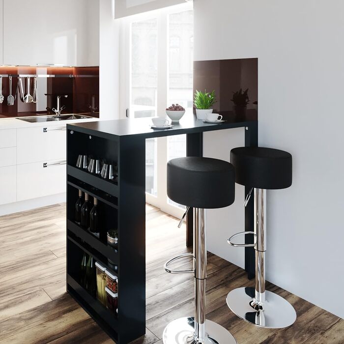 Барний стіл Vicco Bartisch-Set з 2 барними табуретами, антрацит, 117 x 57 см