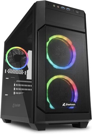 Корпус для ПК Sharkoon V1000 RGB mATX, ігровий з підсвічуванням