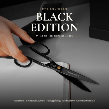 Універсальні кухонні ножиці BLACK EDITION, 18 см, нержавіюча сталь, чорне брунування, Solingen