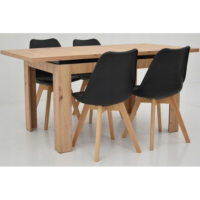 Набір з 4 стільців та столу 80x120 у скандинавському стилі ARTISAN SALON