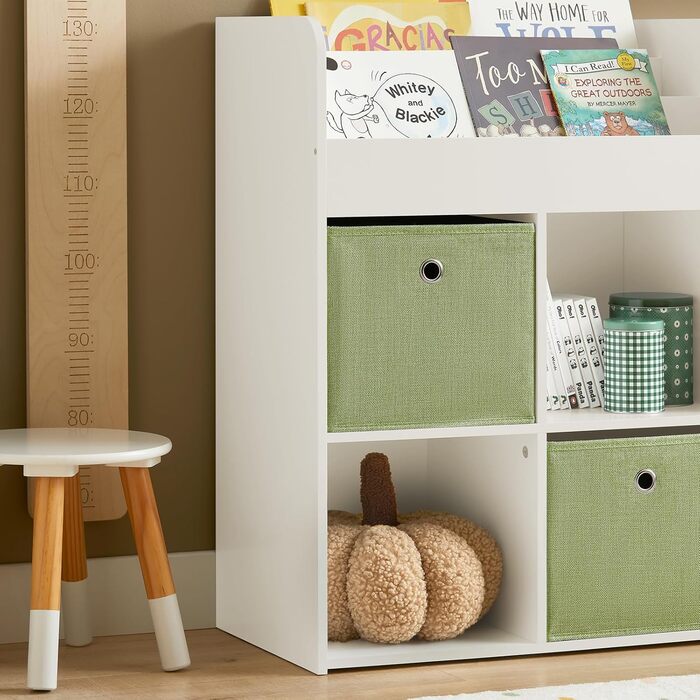 Дитяча іграшкова скриня SoBuy KMB80-W з подушкою, біла, 60x35x34 см - для зберігання іграшок та взуття