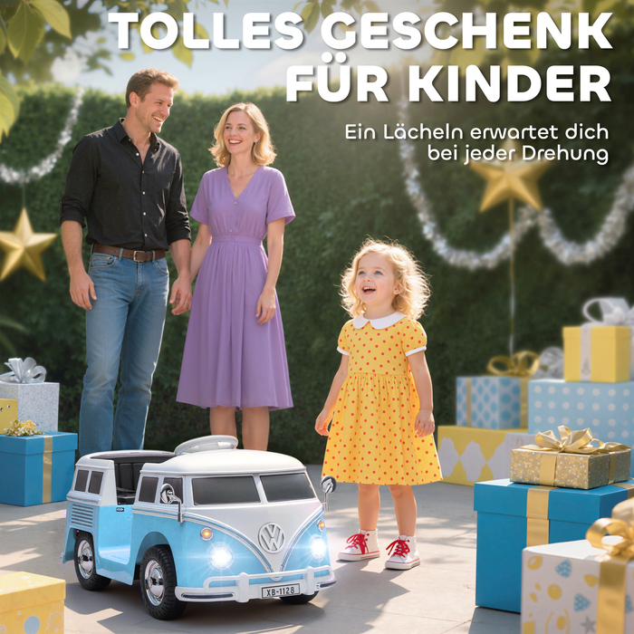 Електромобіль для дітей Kinder, 12V, з MP3, подвійним двигуном, звуком клаксона, плавним стартом, розміри 89x49x41,5 см, блакитний