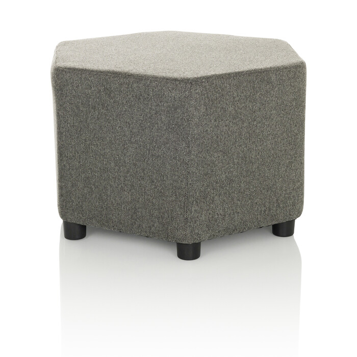 Пуф-оттоман BAREO, оббивка тканина, сірий | hjh OFFICE