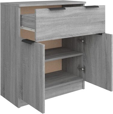 Комод шафа vidaXL для вітальні та коридору, сірий/дуб сонома, 60x30x70 см, ДСП