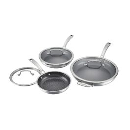 Набір посуду Cuisinart FusionPlus Hybrid 6 предметів з антипригарним покриттям PURELYSEAR (нержавіюча сталь, кераміка) - без PFAS