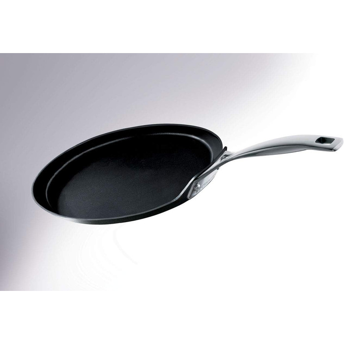 Сковорода для крепів LE CREUSET, діаметр 28 см, антипригарне покриття, для всіх типів плит (включно з індукційними), антрацит/срібло