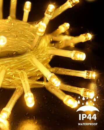 Світлодіодна гірлянда для вулиці 30м, 300 LED ламп, теплий білий колір, різдвяна ілюмінація
