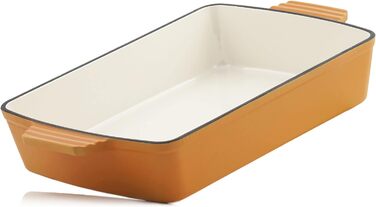 Прямокутна форма для запікання з чавуну 3,8 л Sunny Orange, емальована, для лазаньї, запіканок, духовки