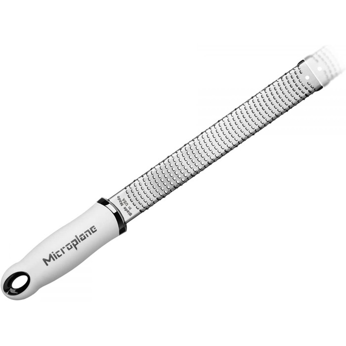 Терка Microplane Premium Classic для цедри, дрібна, чорна/червона/жовта/синя/фіолетова/рожева + захисна рукавичка Prymo, біла