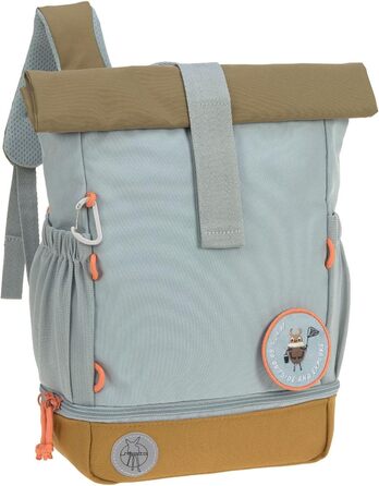 Дитячий рюкзак LÄSSIG Rolltop, водонепроникний, 11 л, світло-блакитний, із нагрудним ременем
