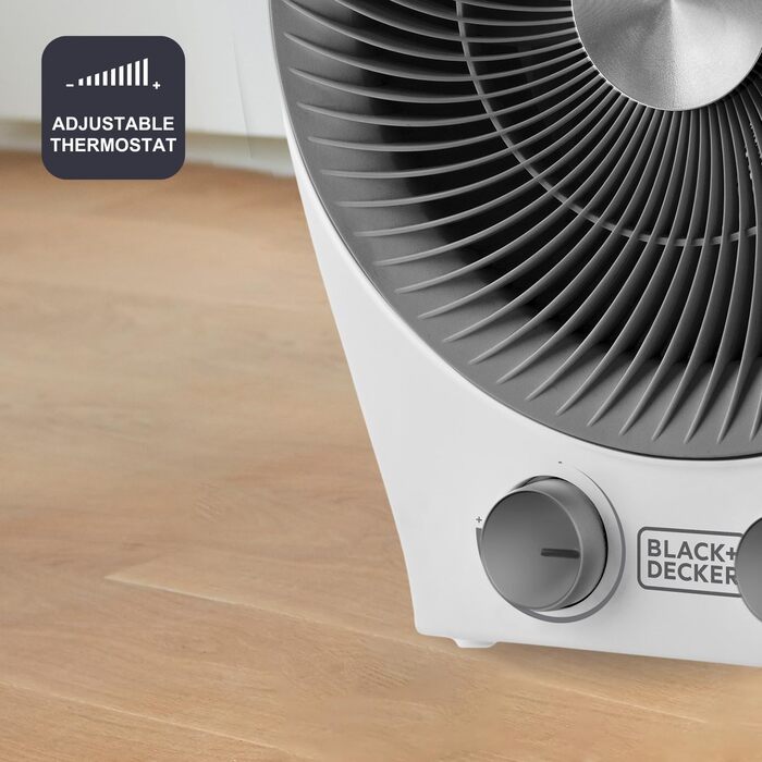 Обігрівач та вентилятор 2-в-1 BLACK+DECKER BXFSH2000E, 2000 Вт, білий