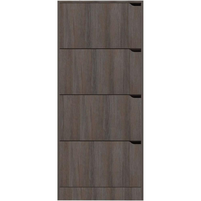 Шафа для взуття vidaXL з 2 дверцятами, сіра/сонома-дуб, 59x24x74 см, ДСП