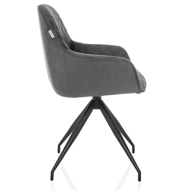 Стілець обідній ELVERUM Velvet Grey hjh LIVING