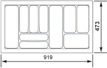 Вставка для столових приборів Orga-Box I, лоток 917x474 мм для Tandembox і ModernBox, для кухонної шафи 100 см
