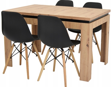 Набір з 4 стільців та столу 80x120 у скандинавському стилі ARTISAN SALON
