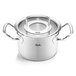 Каструля Fissler Original-Profi Collection 16 см, 2.1 л, нержавіюча сталь, зі скляною кришкою, дно Cookstar для індукційних плит