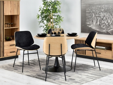 Стілець Mebel-Partner, оббивка тканина, чорний, 1 шт.