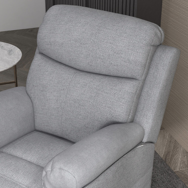 Реклайнер для телевізора HOMCOM Recliner Electric з допоміжним засобом стоячи, 5 режимів масажу, функція відкидання, масажне крісло з підніжкою, білизняний вигляд, бічна кишеня та пульт дистанційного керування, для вітальні, сірий
