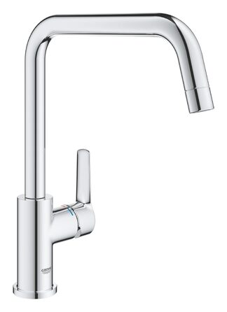 Змішувач кухонний GROHE Start з висувним душем, чорний, 306312430 - економія води, поворот 360°, легкий монтаж