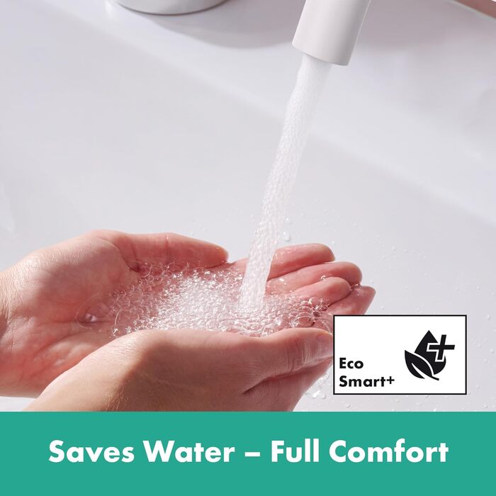 Змішувач для ванної кімнати Hansgrohe Tecturis S Fine з Push-Open та EcoSmart+ - економічний, витяжний, висота виливу 110 мм, матове покриття