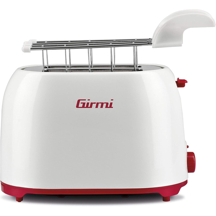 Тостер Girmi TP10, пластик, білий/червоний