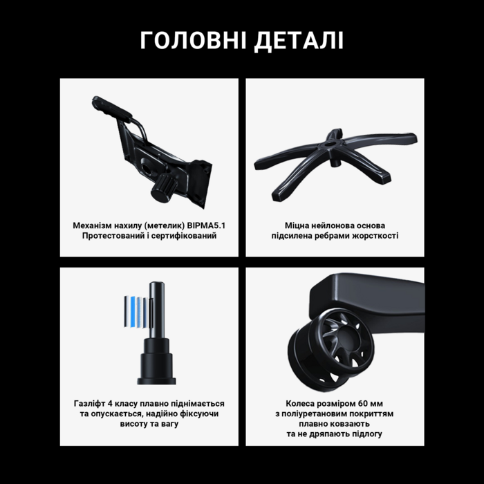 Крісло ігрове Anda Seat Luna Pro Gray Fabric Size L