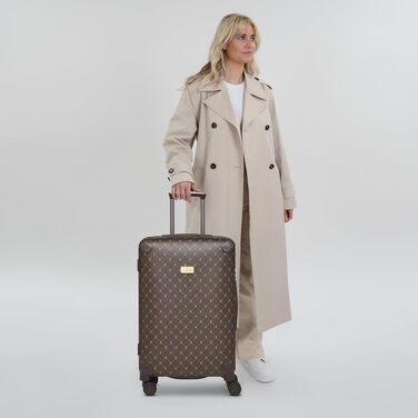 Валіза Lazarotti Palermo (Dark Brown) 3 шт: S 55см, M 66см, L 79см - Набір дорожніх валіз з полікарбонату з TSA-замком та 4 колесами