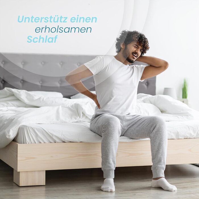 Подушка для шиї Bestlivings з піни Memory Foam (30x35x9 см) з антимікробним чохлом Silver Protect, Öko-Tex